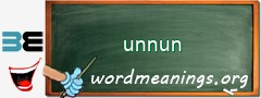 WordMeaning blackboard for unnun